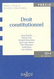Couverture_Droit constitutionnel 2014