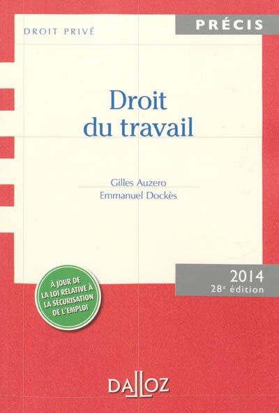 Front cover_Droit du travail : 2014