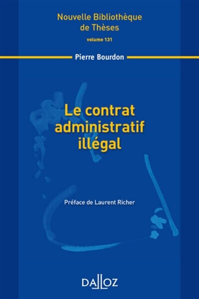 Front cover_Le contrat administratif illégal