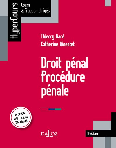 Couverture_Droit pénal, procédure pénale