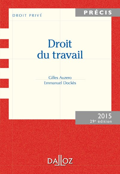 Couverture_Droit du travail : 2015
