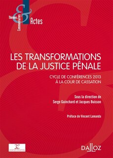 Front cover_Les transformations de la justice pénale