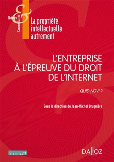 Front cover_L' entreprise à l'épreuve du droit de l'Internet