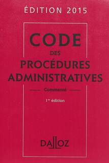 Couverture_Code des procédures administratives commenté