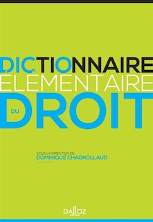 Front cover_Dictionnaire élémentaire du droit