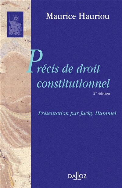 Front cover_Précis de droit constitutionnel
