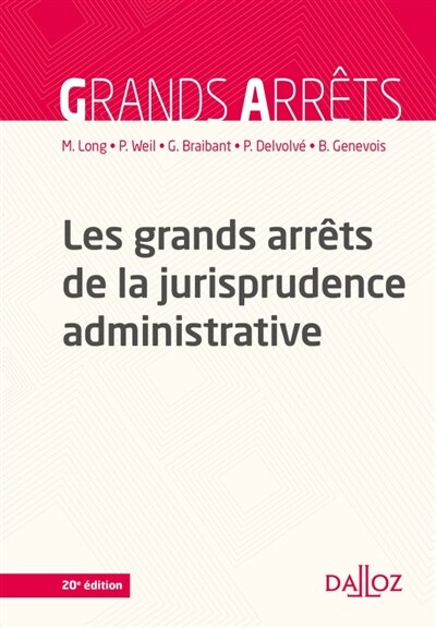 Front cover_Les grands arr&ecirc;ts de la jurisprudence administrative
