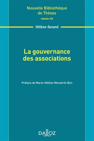 Front cover_La gouvernance des associations