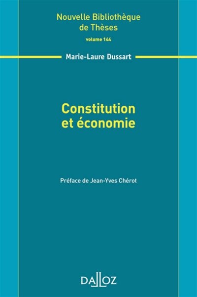 Front cover_Constitution et économie