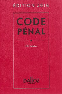 Couverture_Code pénal 2016