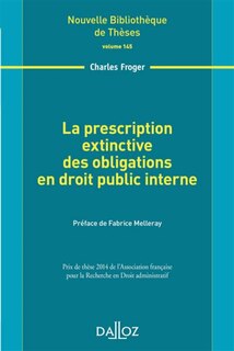Front cover_La prescription extinctive des obligations en droit public interne