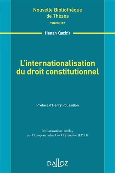 Front cover_L'internalisation du droit constitutionnel