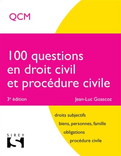 Front cover_100 questions en droit civil et procédure civile