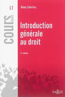 Couverture_Introduction générale au droit