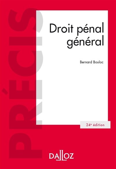 Front cover_Droit pénal général