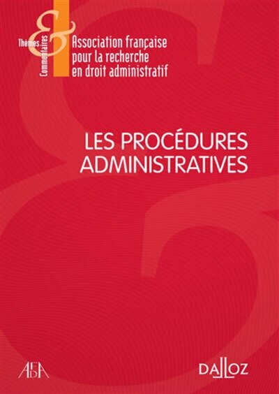 Front cover_Les procédures administratives