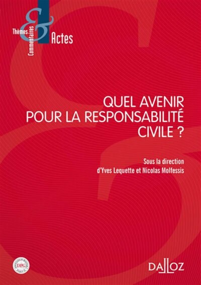Front cover_Quel avenir pour la responsabilité civile ?