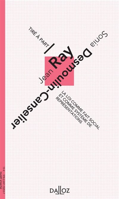 Front cover_La loi comme fait social et comme système de représentations