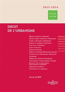 Front cover_Droit de l'urbanisme : 2023-2024