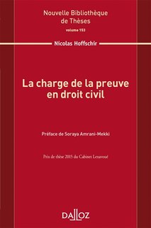 Front cover_La charge de la preuve en droit civil