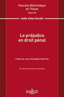 Couverture_Le préjudice en droit pénal