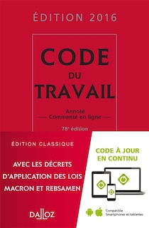 Couverture_Code du travail 2016