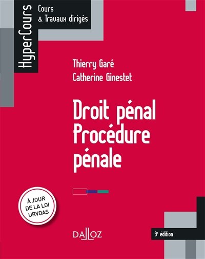 Front cover_Droit pénal, procédure pénale