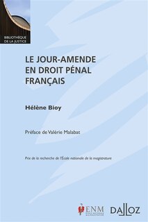 Front cover_Le jour-amende en droit p&eacute;nal fran&ccedil;ais