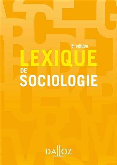 Front cover_Lexique de sociologie