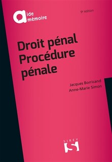 Couverture_Droit pénal, procédure pénale