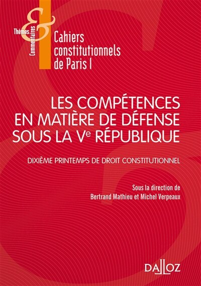 Front cover_Les compétences en matière de défense sous la Ve République