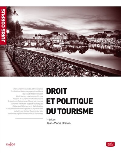 Front cover_Droit et politique du tourisme