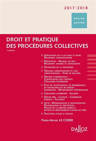 Front cover_Droit et pratique des procédures collectives 2017-2018