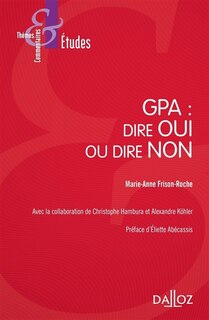 Front cover_GPA : dire oui ou dire non