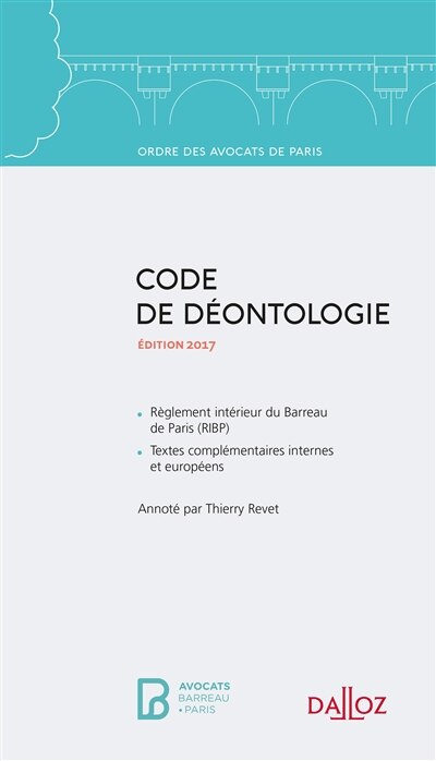 Front cover_Code de déontologie