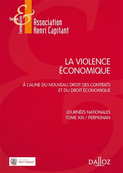 Couverture_La violence économique : à l'aune du nouveau droit des contrats et du droit économique