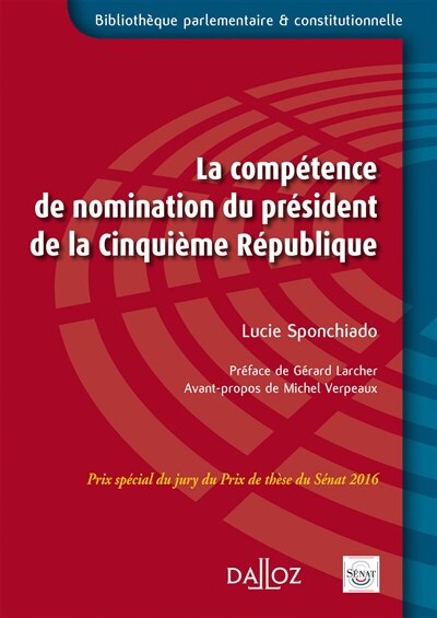 Front cover_La compétence de nomination du président de la Cinquième République