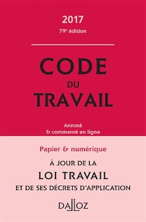 Front cover_Code du travail 2017