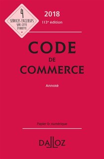 Couverture_Code de commerce 2018, annot&eacute;