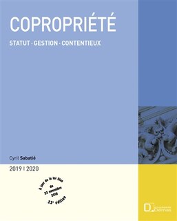 Couverture_Copropriété 2019-2020 : statut, gestion, contentieux