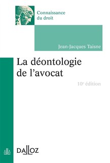 Couverture_La déontologie de l'avocat