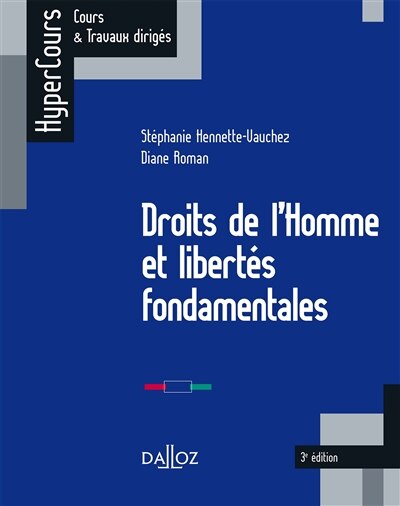 Front cover_Droits de l'homme et libertés fondamentales