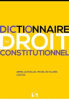 Couverture_Dictionnaire du droit constitutionnel