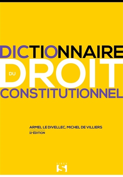 Couverture_Dictionnaire du droit constitutionnel