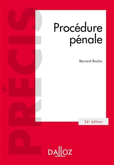 Front cover_Procédure pénale