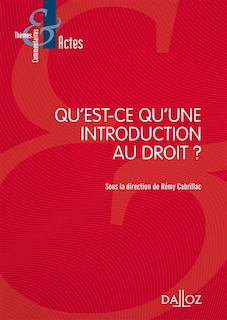 Front cover_Qu'est-ce qu'une introduction au droit ?