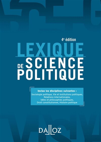 Front cover_Lexique de science politique