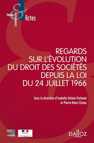 Front cover_Regards sur l'évolution du droit des sociétés depuis la loi du 24 juillet 1966