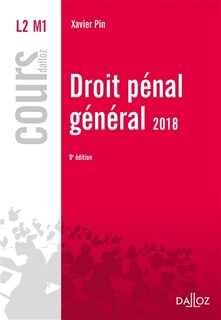 Couverture_Droit p&eacute;nal g&eacute;n&eacute;ral 2018