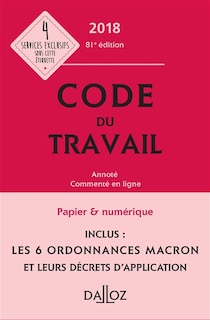 Front cover_Code du travail 2018